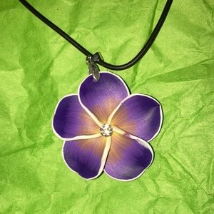 New! Purple flower necklace!